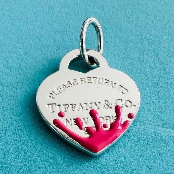 NEW Tiffany & Co Pink Splash Charm, Medium - Picture 1 of 2